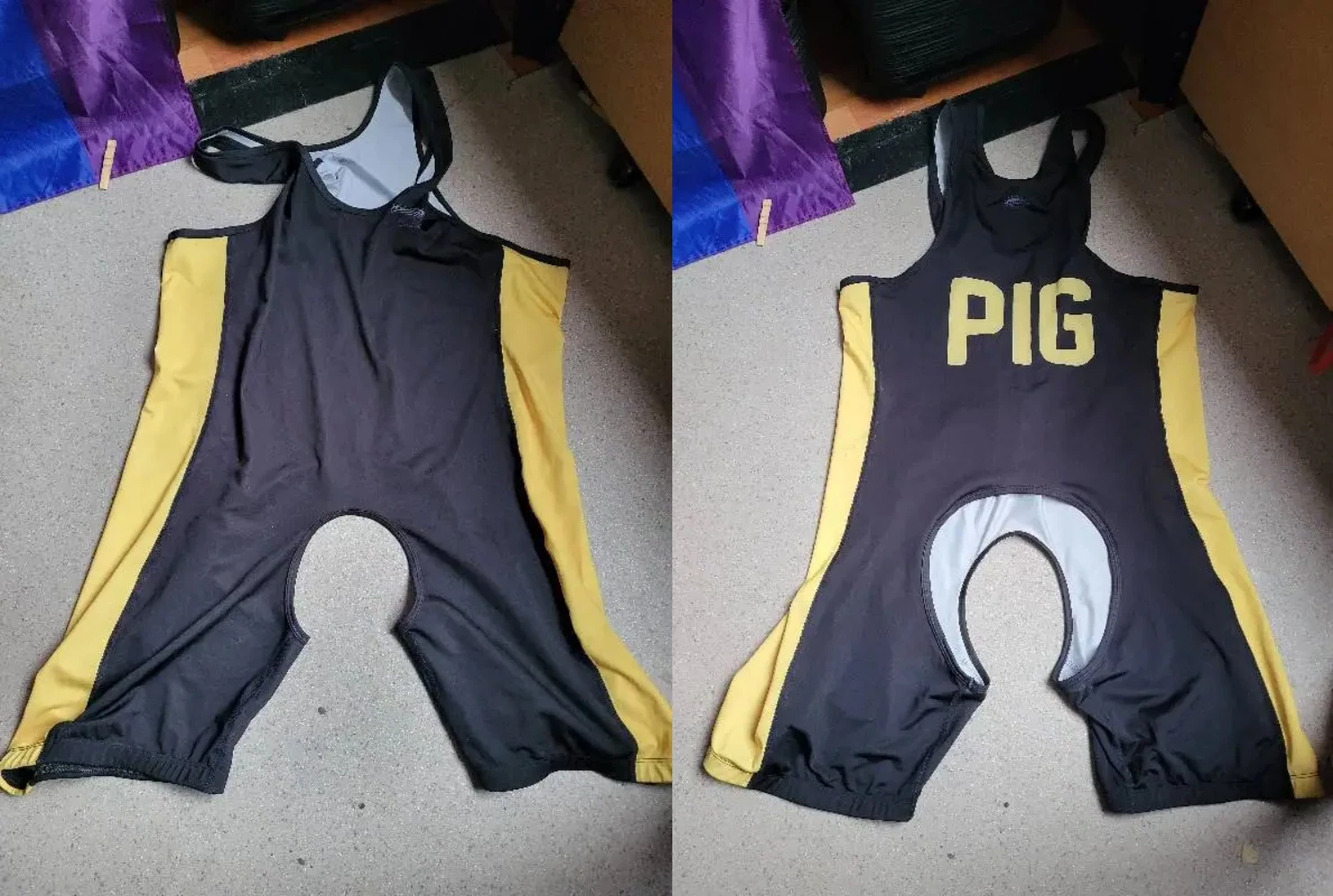 Description Picture 6 of itemNew Hollow Chap Singlet Pup Tron Mens Body Suit Hole Skinsuit One-Piece Sleeveless RT SexyMan Fun Clothing