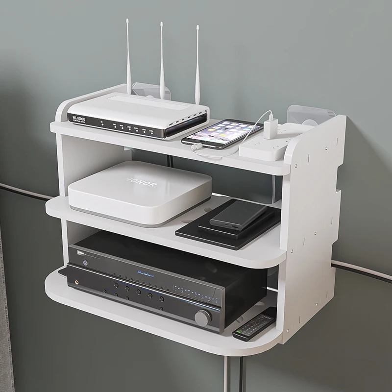 Wall Mount Storage TV Box Router Shelf Set-Top Bracket Holder Mini PC DVD Player Stand Rack Aluminum 2/3 Layer Space WF | Дом и сад