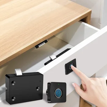 Smart Home Biometric Fingerprint Lock Hidden Drawer Electronic Lock Privacy File Storage Keyless Residential Security Protection 1