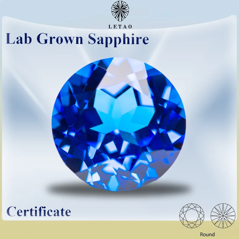 

Lab Grown Cobalt Spinel Round Shape Blue Demon Color Charm Gemstones for Jewelry Making Material Selectable AGL Certificate