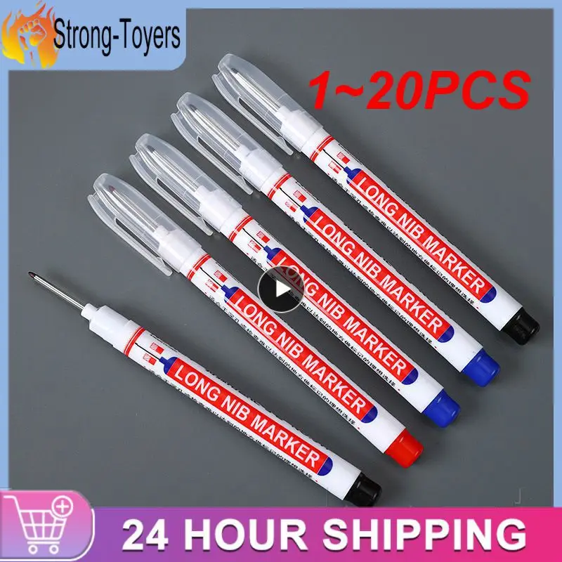 

Ручка гелевая без ксилена, Быстросохнущий многоцелевой маркер, длинная головка, школьные принадлежности, 1 ~ 20 шт.