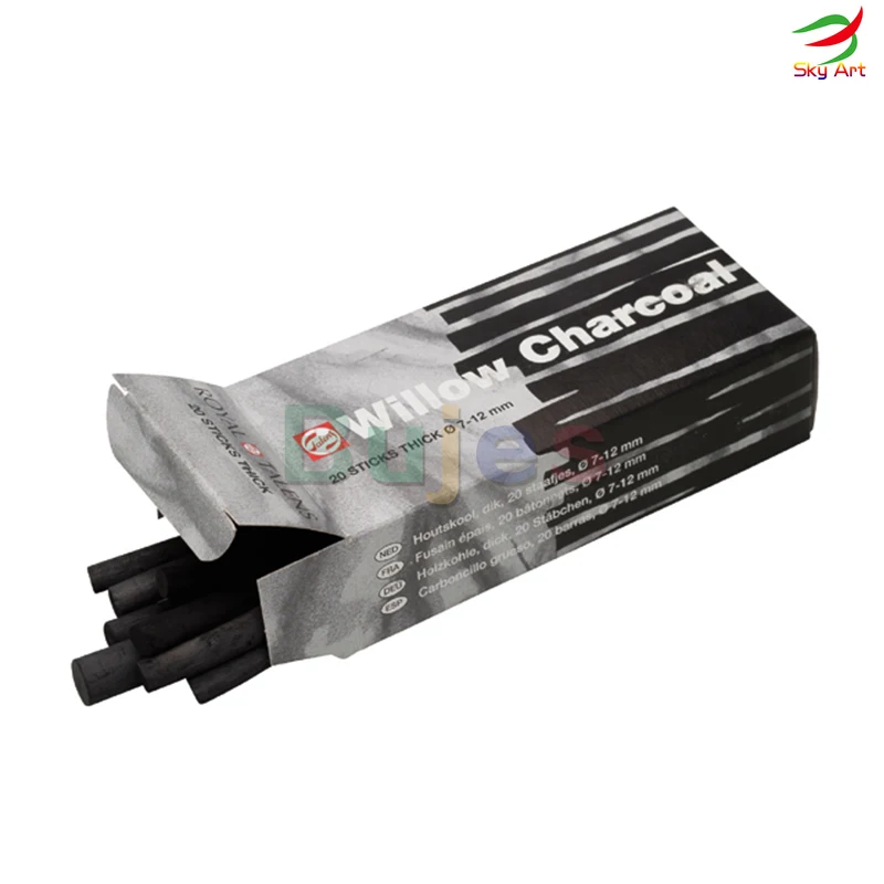 Talens Willow Charcoat,3-4mm 5-6mm 7-12mm,thick Black, Easy To Color, Sketch Design, Chinese Painting,paper Box set
