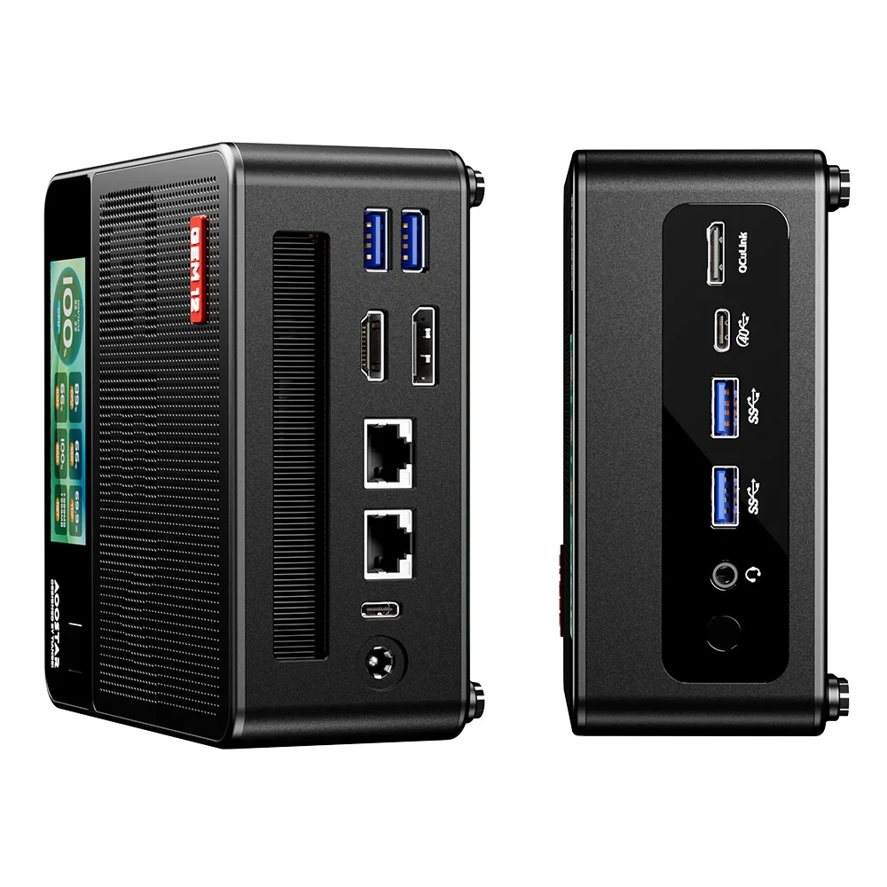 AOOSTAR GEM12 MAX ミニPC Ryzen 7 8845HS AOOSTAR GEM12 Pro Max Mini PC with Display, Fingerprint Unlock