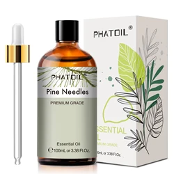 Luxe Aromatherapy Essential Oils Collection - Lemon, Eucalyptus, Sweet Orange, Cinnamon, Vanilla - 100ml (Pine Needles)
