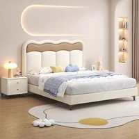 Cadres de lit européens pour enfants filles, chambre Queen Teens, tête de lit pour deux personnes, lit 180x200, rembourrage 120x200, meubles de maison Doble 1