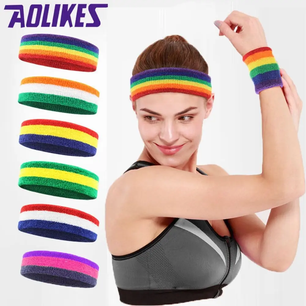FitnessRunningCyclingSweatbandSweatHeadbandMenWomenElastic