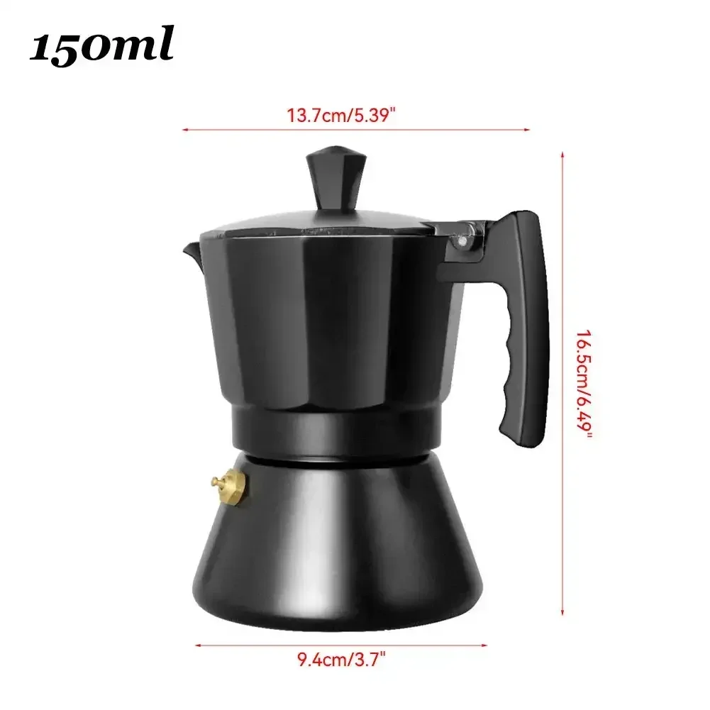 150/300ML Aluminum Moka Italian Mocha Pot Espresso Coffee Maker Induction Cooker Percolator Stove Top Pot Coffee Machine 4