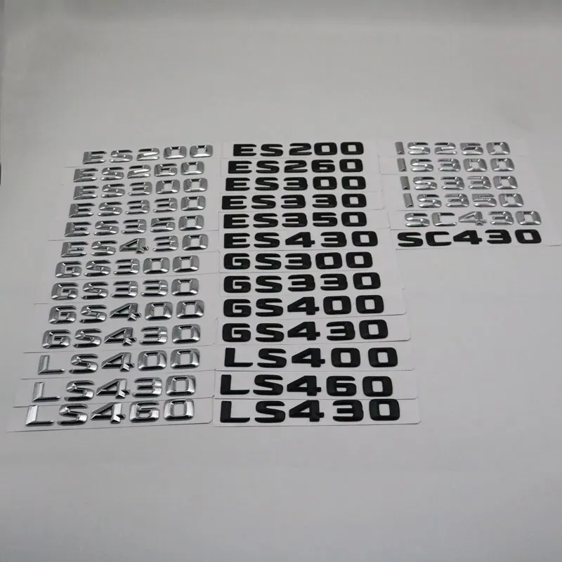 ES300 ES330 ES350 ES430 IS250 IS300 LS400 SC430 Emblem Car Sticker Rear Trunk Chrome Silver Black Logo Badge Decal For Lexus |