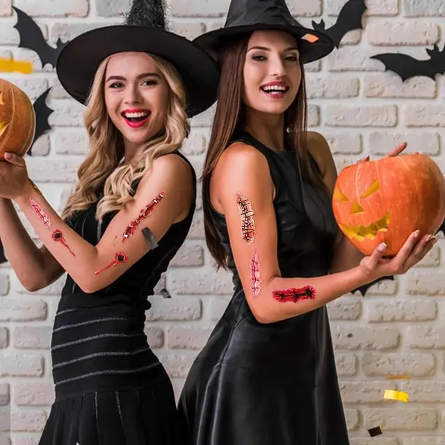 6 Hojas de Pegatinas de Tatuaje Temporal de Brazo Completo para Pierna 6 Hojas de Pegatinas de Tatuaje Temporal de Brazo Completo para Pierna
