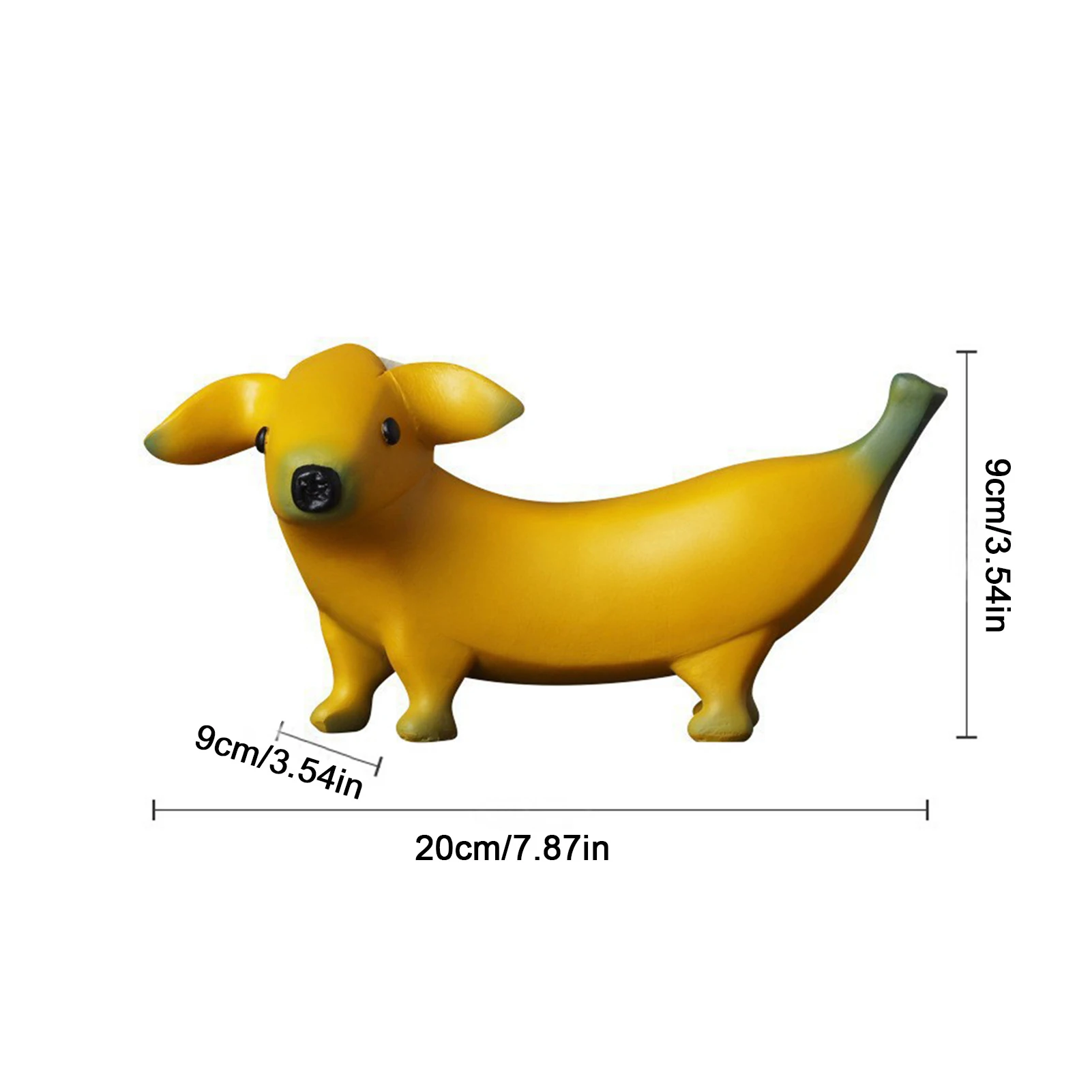 Funny Banana Dog Statue Cute Peeled Banana Dog Figurines Ornaments Garden Decorations Resin Desktop Ornaments Cute Dog Decor