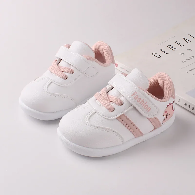 Cartoon Dinosaur Baby Sneakers Spring Autumn New Children Soft Shoes for Boys Girls Outdoor Stripes Toddler Walking Shoes H01243