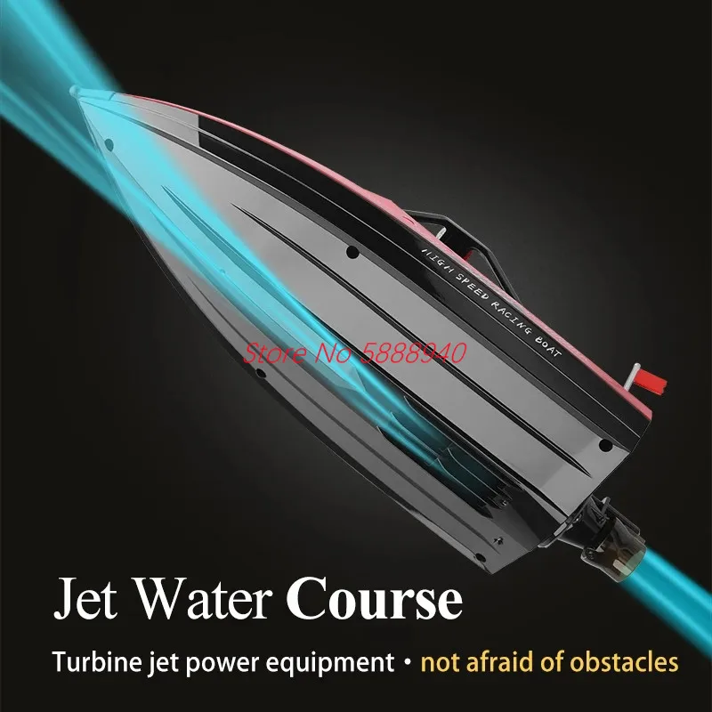 Super Cool Electric Remote Control Jet Racing Boat 2.4G 100M Highlight Searchlight Low Power Warning RC Speedboat Boat RC Toys 4