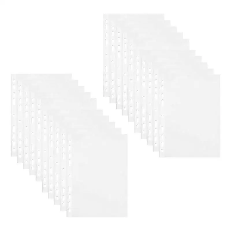 

Waterproof Binder Pouch 20pcs Waterproof Transparent Document Folders Recyclable PP Binder Pouches Multifunctional Student