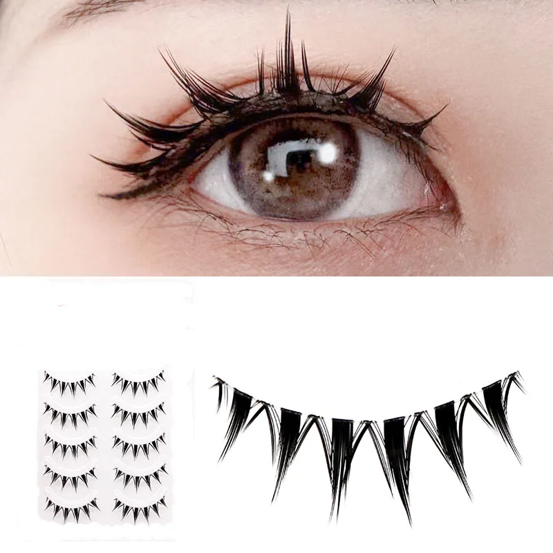 5 Paare neue Cosplay Luft falsche Wimpern natürliche transparente dünne Band Wimpern japanische Simulation Wimpern Verlängerung Make-up – Detail 1