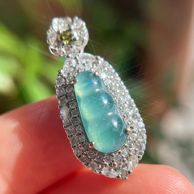 天然翡翠豆ペンダント,レトロ,ナショナルスタイル,再検査をサポート