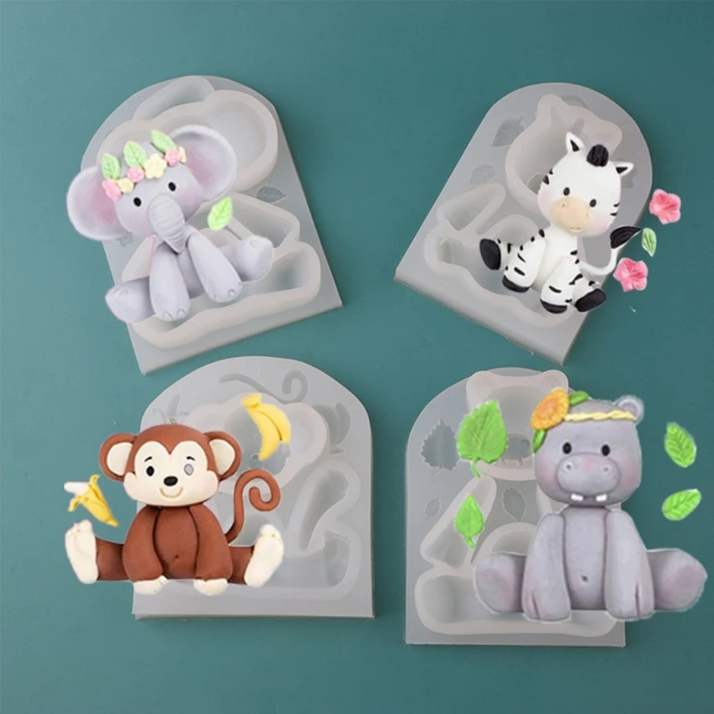 

Cute Elephant Giraffe-Mold Silicone Mold Animal Shape Candy Fondant Mold Chocolates Soap Cake-Decoration Baking Mold