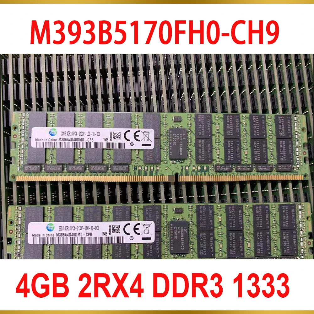 1Pcs For Samsung RAM 4G 4GB 2RX4 DDR3 1333 PC3 10600R ECC REG Server Memory M393B5170FH0
