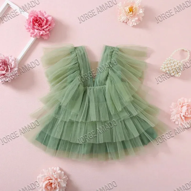 open lace back dress Gold Sequin Knee-Length Princess Dress for Girls | Gold / 7-8 Years (140cm) main image 1