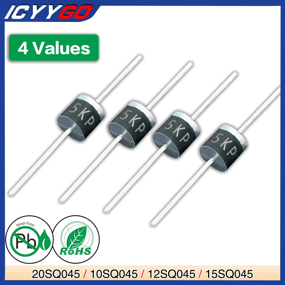 100% Originale 20Sq045 12Sq045 10Sq045 15Sq045 Diodo A Barriera Schottky R-6 10A 12A 15A 20A 45V Diodi Assiali Dip Nuovissimi Icyygo