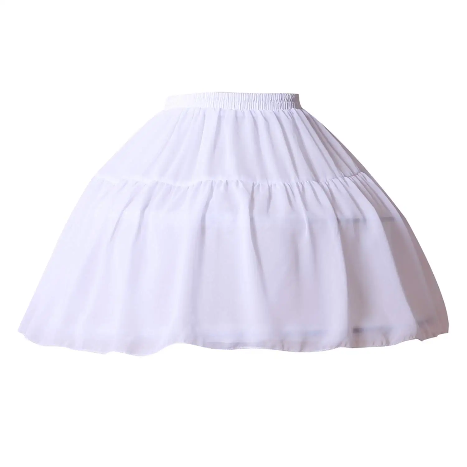Women Girls Crinoline Petticoat 2 Hoops Skirt Chiffon Ball Gown Short Half Slip Underskirt For Lolita Cosplay petticoat skirt petticoat underskirt wedding underskirt lolita petticoat wedding petticoat