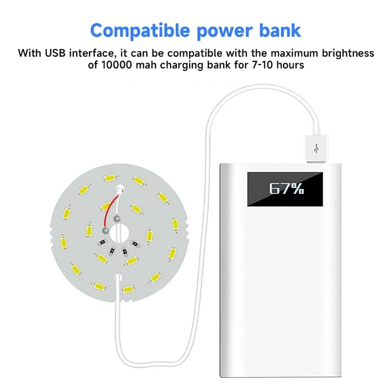 5V White USB LED Lighting Panel PLR USB Mobile Light Emergency Night Light Electronic DIY