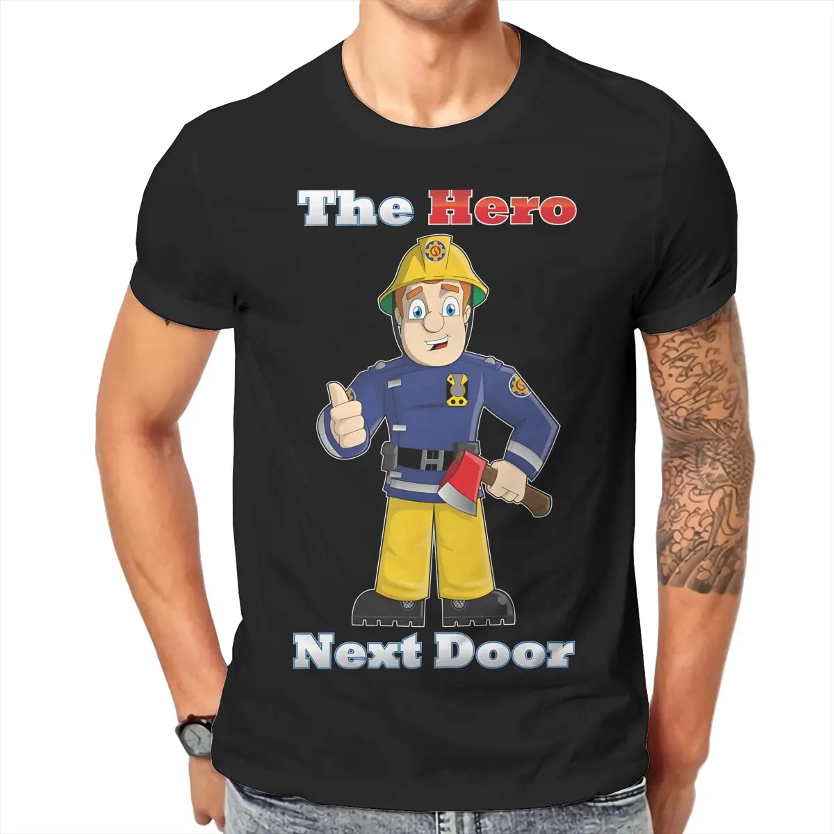 The Hero Fireman Sam Anime T Shirt Graphic O-Collo Abbigliamento In Cotone