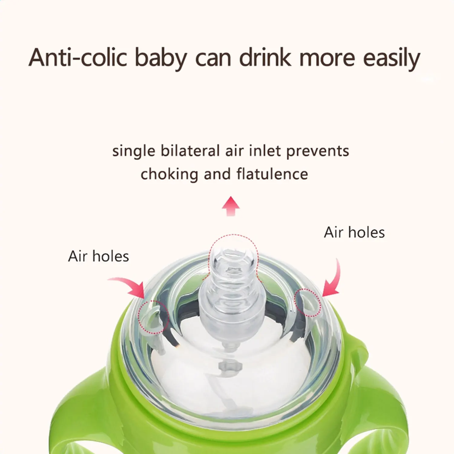 New 0-36 months baby nano-silicone bottle 240ml 150ml with handle Breastmilk-like design Soft milk pulling 2