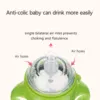 New 0-36 months baby nano-silicone bottle 240ml 150ml with handle Breastmilk-like design Soft milk pulling 2