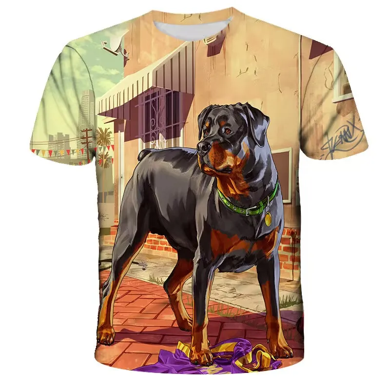 

Новинка, Лидер продаж, мужская рубашка в стиле хип-хоп с объемным рисунком животного, летняя популярная рубашка с коротким рукавом и большим силуэтом