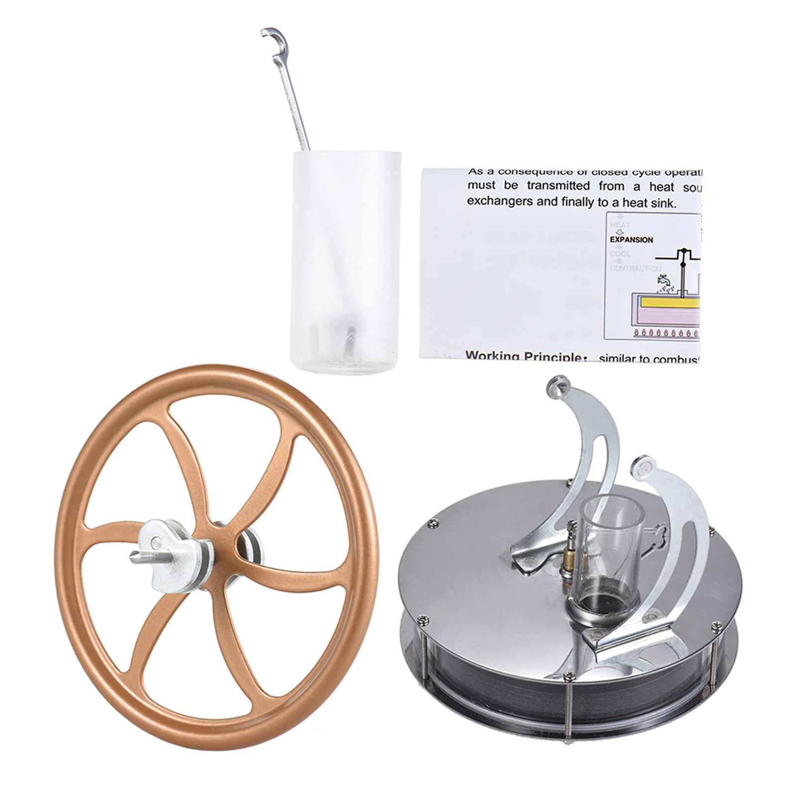 【New】Low Temperature Stirling Engine Low Temperature Stirling Engine Motor Model Heat Steam Education  DIY Kit