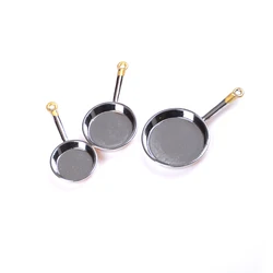 Miniature Rose Gold Cookware Set for Dollhouse Kitchen Decor (Silver)