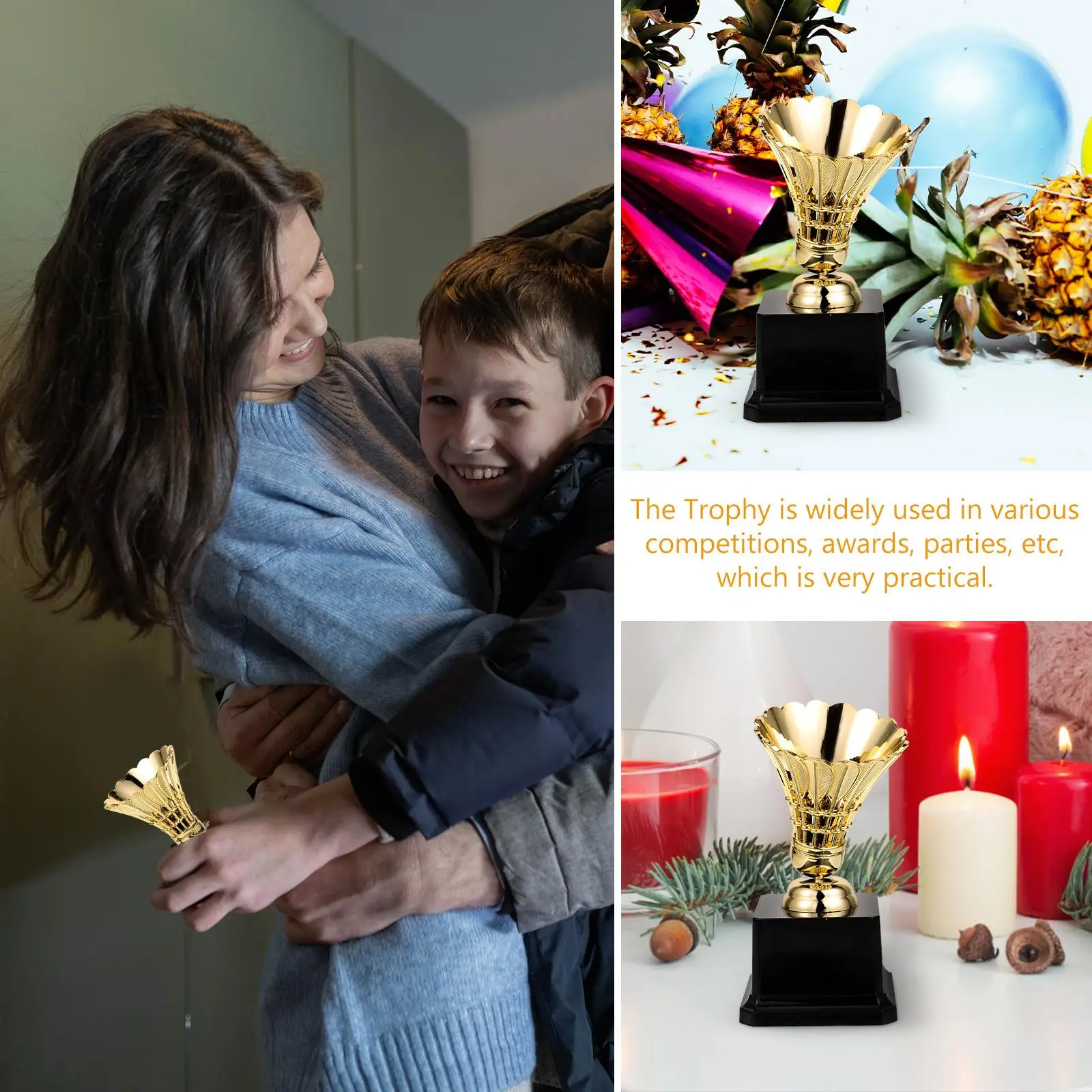 Badminton Trophy Decorative Model Kindergarten Football Award Plastic for Champion Child