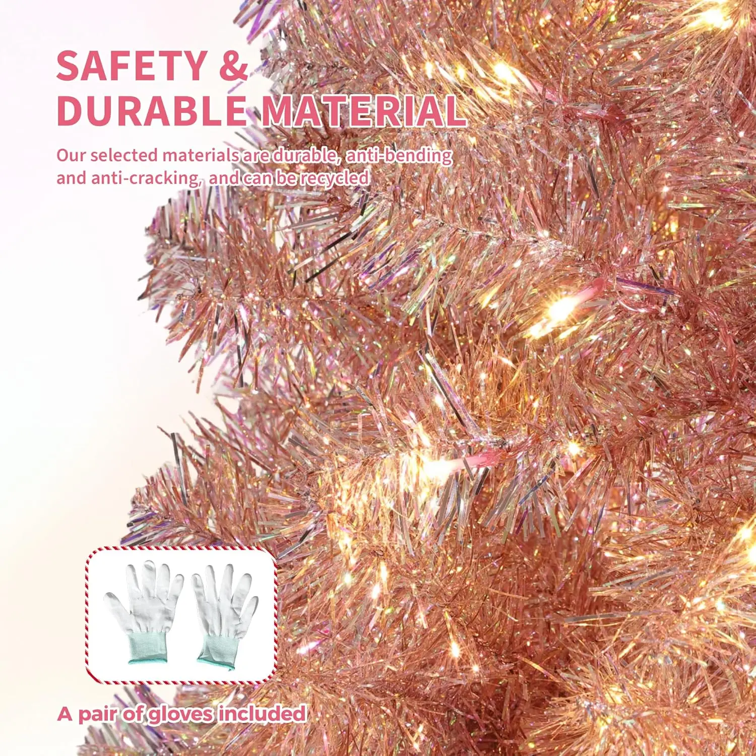 4.5Ft/6Ft/7.5Ft Christmas Tree Artificial Xmas Tree With Sturdy Metal Stand Realistic Branch Tips Xmas Holiday Decoration