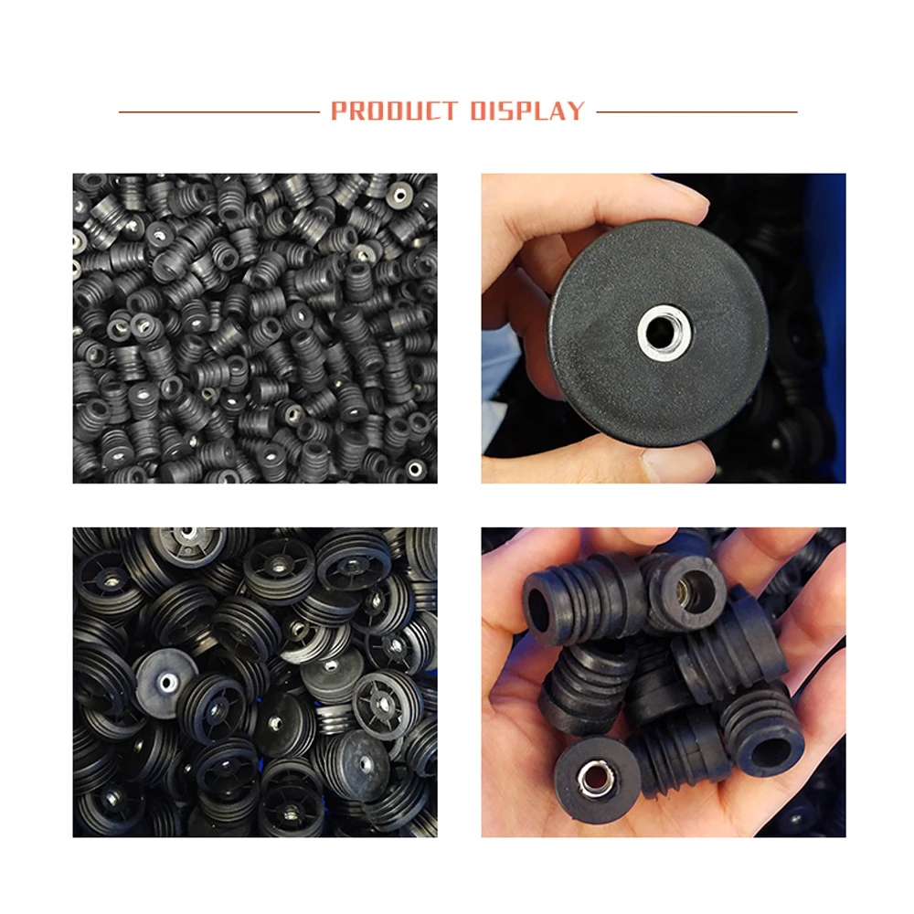 Lot De 100 Chevilles à Visser Décoratives En Plastique Noir – 5 Mm, Trou De 8x6 Mm – Pour Meuble – Marque Uxcell