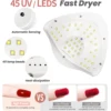 SUNX5 MAX UV LED Nail Lamp Professional Nail Dryer Gel Polish Light UV Nail Light with 4 Timer Setting Polish Curing Gel LED 3