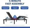 Adjustable Bed Base Frame,Electric Bed with Head and Foot Incline, Soft Cover & Zero Gravity & Wireless Remote with Backlight 2