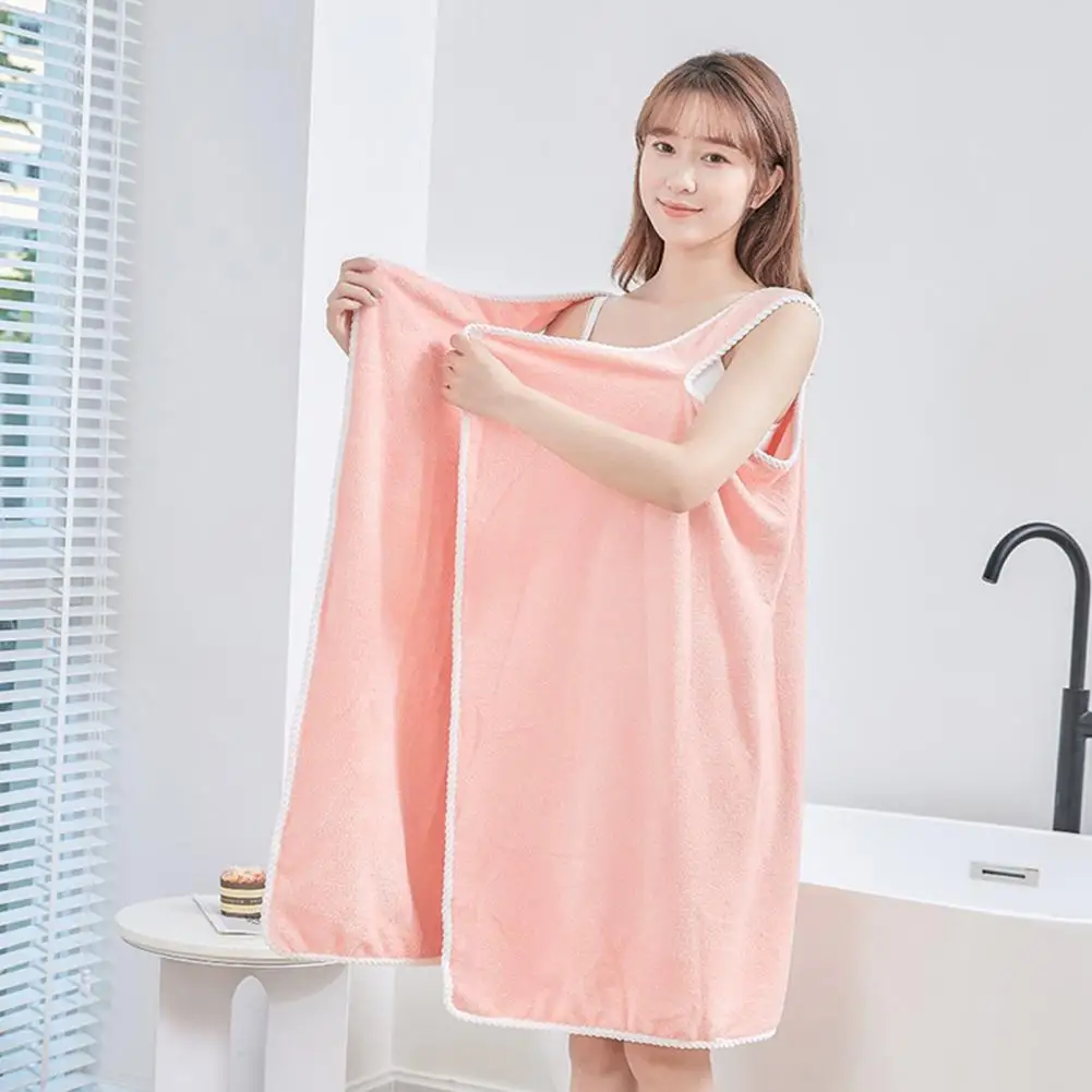 Water Absorbent Towel Soft Spa Bath Towel Wrap with Button Closure for Women Quick Drying Shower Robe for Women