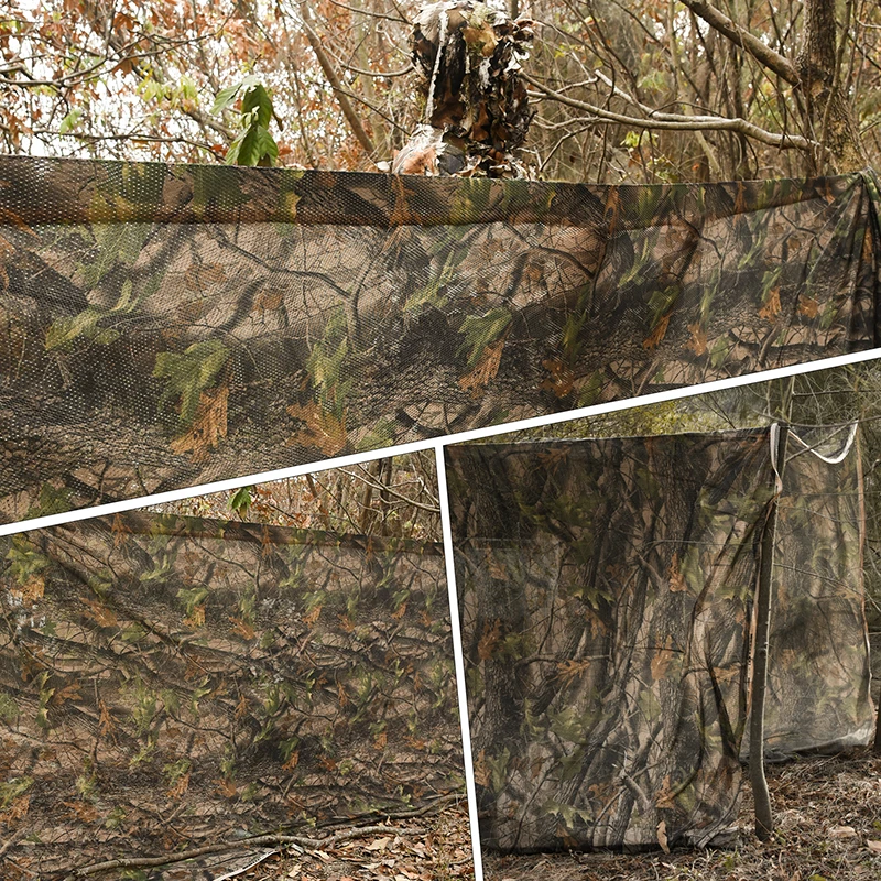 Camouflage Netting 1.5m*2 3 4 5 6 8 10 12m 59"W For Hunting Blind Military Sun Shade Shadow Duck sunshade net camouflage netting