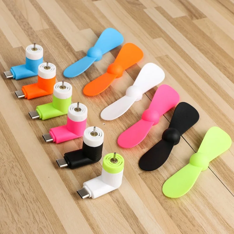 1W Creative Portable Mini Micro USB Fan mini fan cooling fan mini exhaust fan Mobile Phone Power Bank Fan USB Cool Gadgets Cooling Fans For Macbook Pro Type-C Android