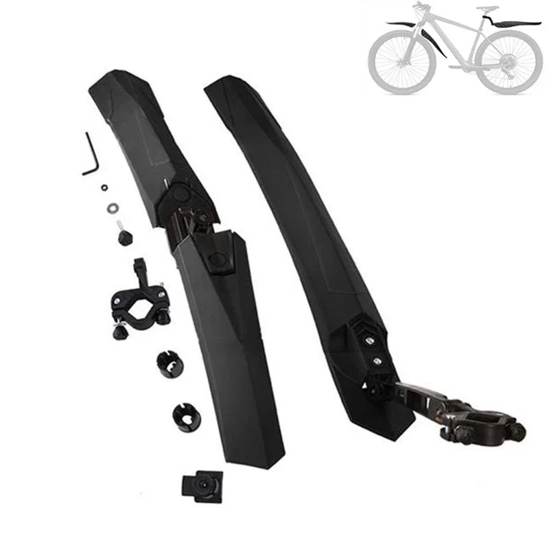 Kit 2 Garde-boue Ailes VTT (avant Et Arrière) - Rouge, En PP, Léger, 300mm/532mm