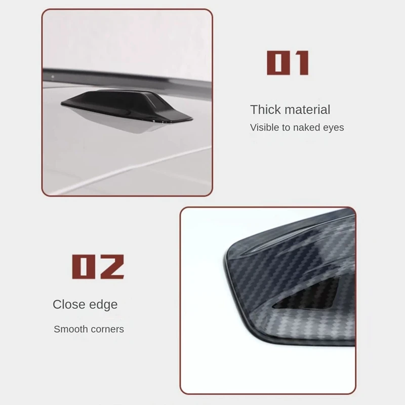 Car Shark Fin Antenna Cover Trim For BMW X1 U11 + Radio Signal Base Sticker window door cover trim car radio mast