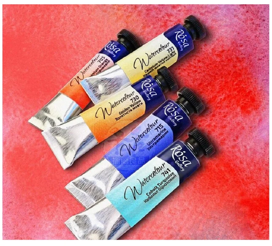 Watercolor Paint Ukraine imported rosa artist tube 10ml transparent beginner student painting art supplies school