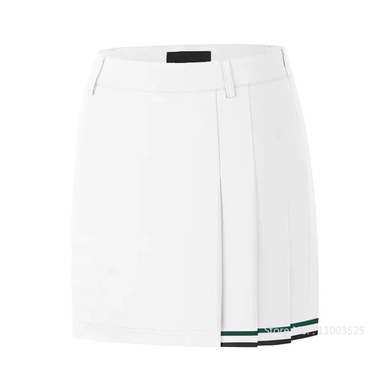 Ladies High Elastic Pencil Golf Skirt Korean Style Slim High Waist Culottes Women Quick Dry Pleated Short Skort Workout Skirt