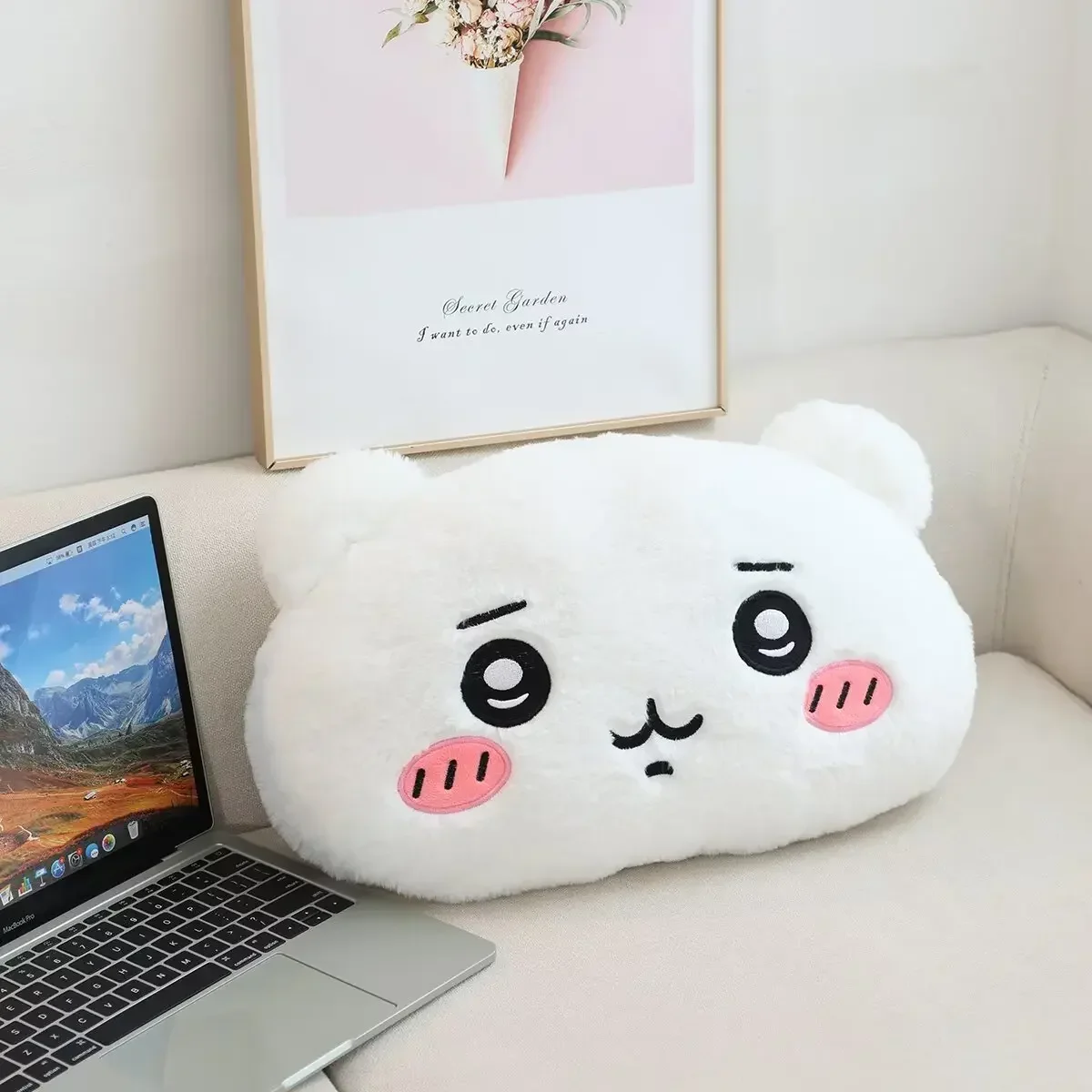 Kawaii Anime Headrest Back Cushion Chiikawa Hachiware Usagi Cartoon Pillow Sofa Bed Car Decor Comfortable Gifts Girl 4