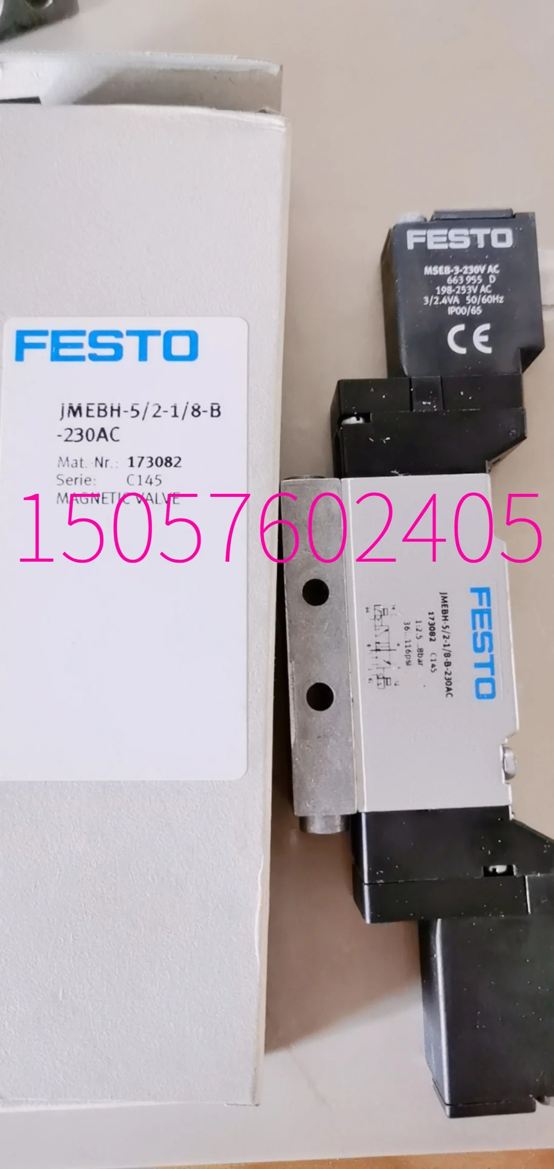 

FESTO JMEBH-5/2-1/8-B-230AC Solenoid Valve 173082 Spot Sales