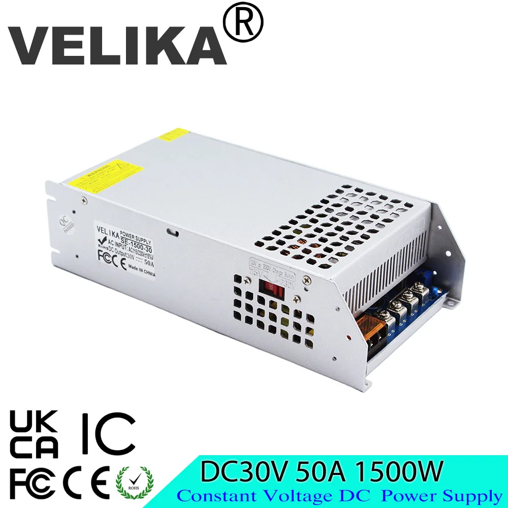 DC Power Supply Switching 30V 50A 1500W Driver Transformers 110V 220V AC to DC30V SMPS for strip lamp Light CNC CCTV Stepper
