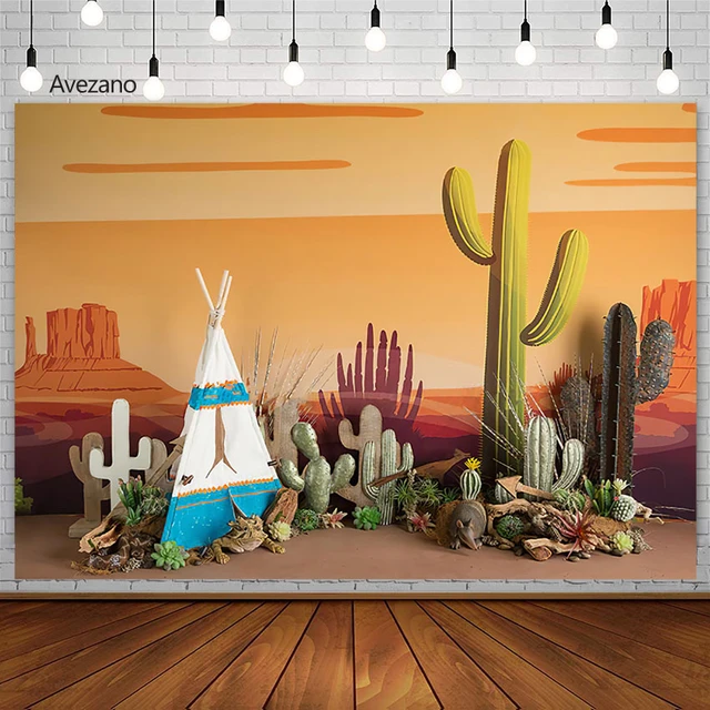 Avezano-Fondo de fotografía para niños, tienda de campaña de Cactus Saguaro  del desierto, retrato de primer cumpleaños, Decoración de Pastel, estudio  fotográfico - AliExpress