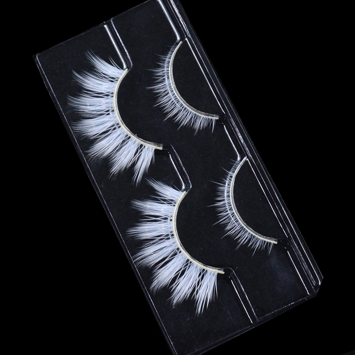 Eyelash Extensions False Eyelashes 2 Pairs/cas 3D Eye Lashes Cosplay Halloween Manga Makeup Upper and Lower Bottom
