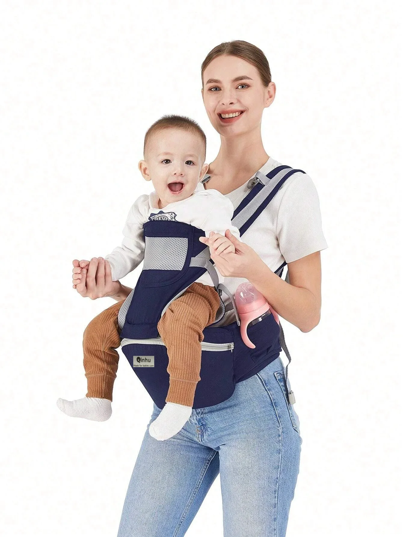 New Adjustable Ergonomic Baby Carrier With Hip Seat, Portable & Multifunctional, Suitable For Travel, Leisure And Daily Use 5