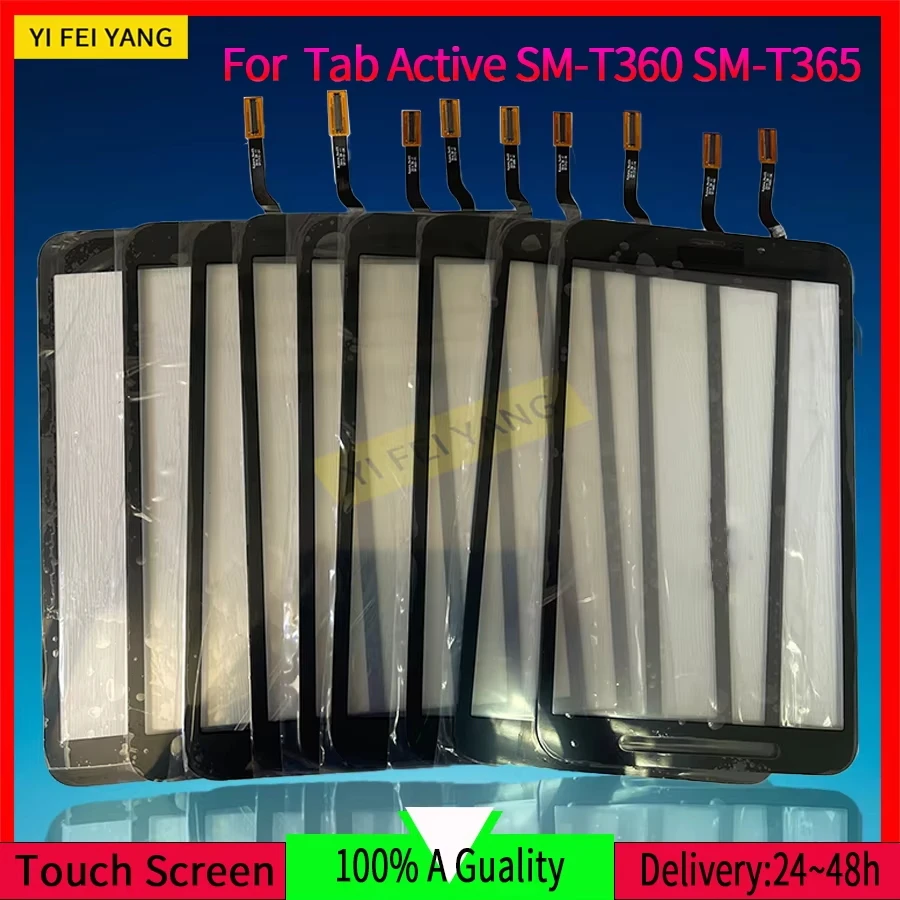 삼성 갤럭시 탭 액티브 SM-T360, SM-T365, 100% A 터치 스크린 디지타이저, 외부 유리 패널 교체, 수리 부품,